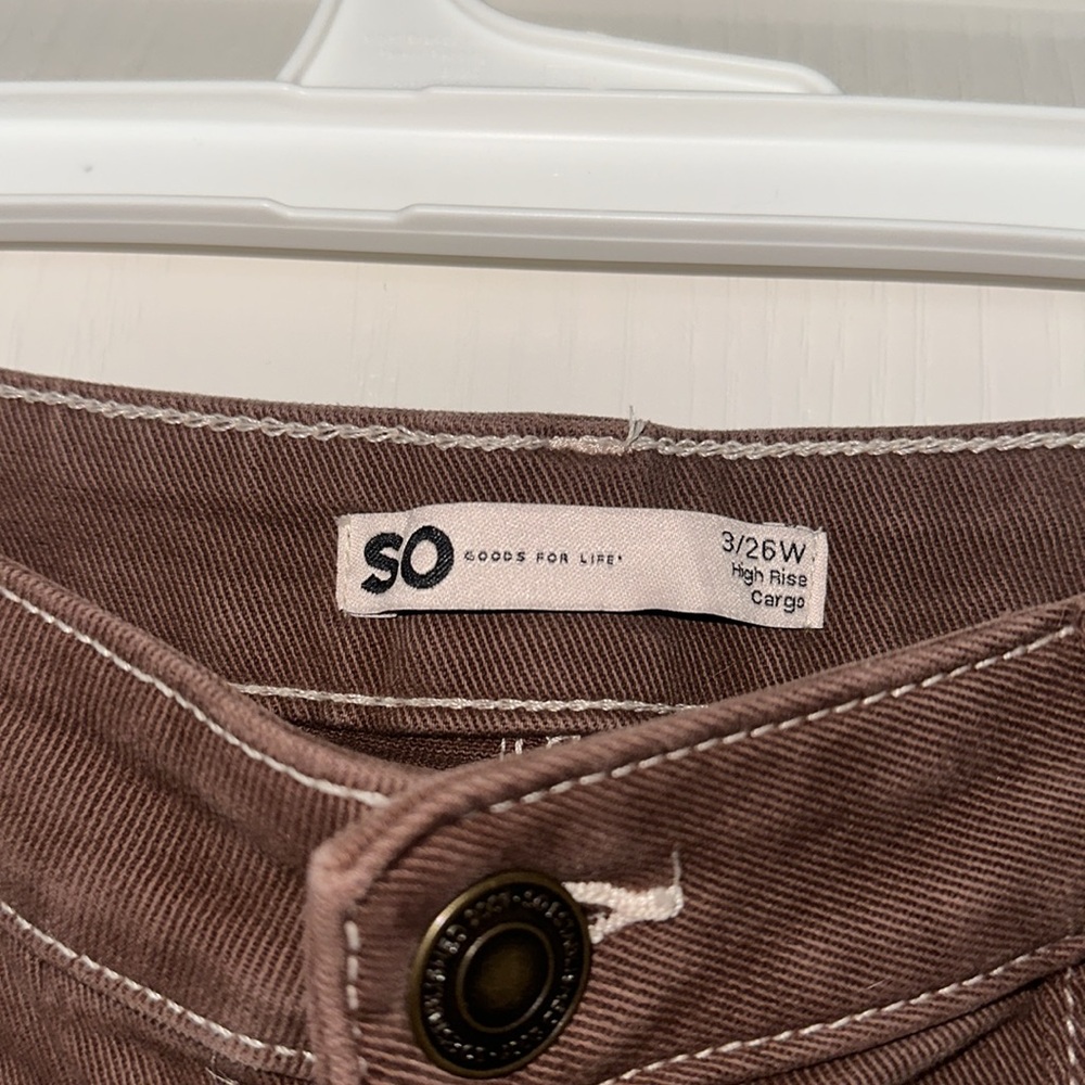 SO High Rise Cargo Brown Pants - Picture 2 of 3